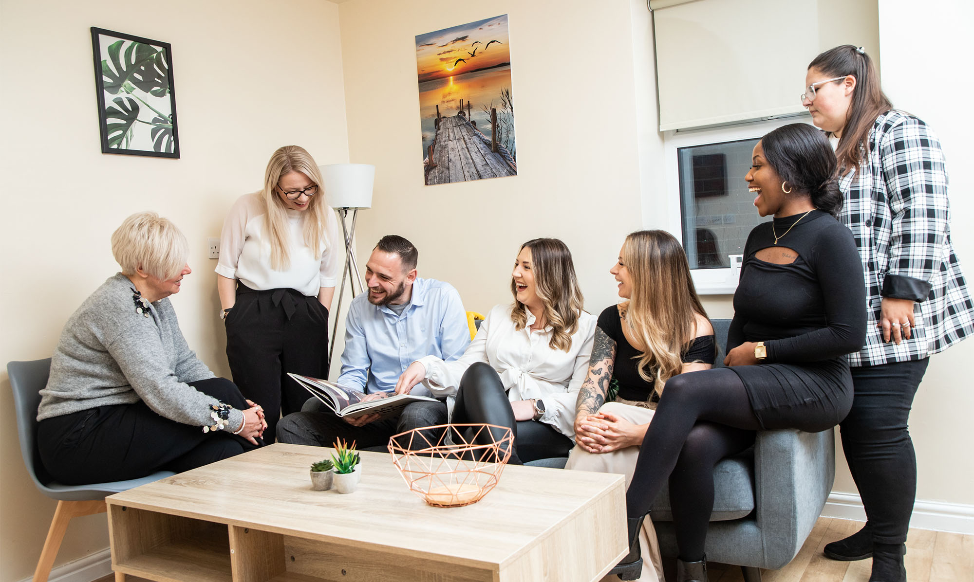 Group of Jiggle coworkers in conversation